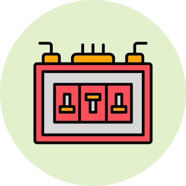 Sigorta Kutusu modern simgesi, vektör illüstrasyonu