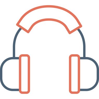 Kulaklık. Web simgesi basit illüstrasyon