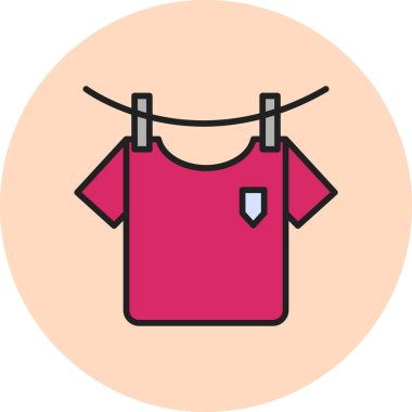 Hand Washing Clothes, vector icon