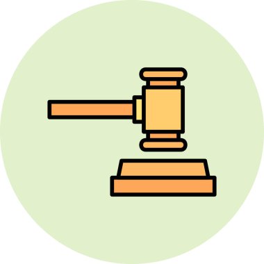 Tokmak, hukuk ve adalet Web illüstrasyonu, simge unsuru