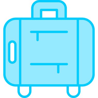 seyahat valiz simgesi, web basit illüstrasyon