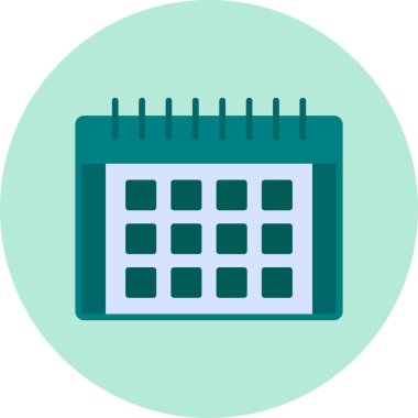 Takvim simgesi, vektör illüstrasyonu basit tasarım