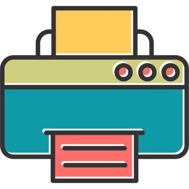 vektör yazıcı simgesi modern illüstrasyon