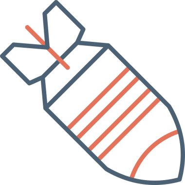 Nükleer bomba ikonunun vektör çizimi