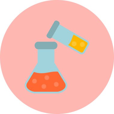 Kimya şişesi. Web simgesi basit tasarım 