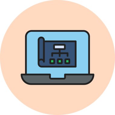 Şablon simgesinin vektör illüstrasyonu