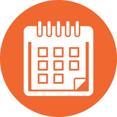 Takvim simgesi, vektör illüstrasyonu basit tasarım