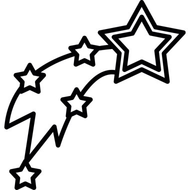 vector illustration of Shooting Stars icon