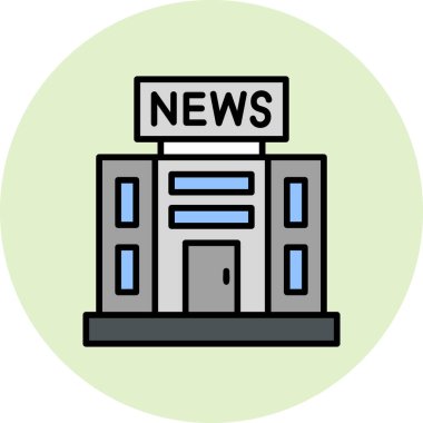 Haber Bürosu binasının grafik illüstrasyonu 