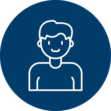 Adamım. Web simgesi basit illüstrasyon