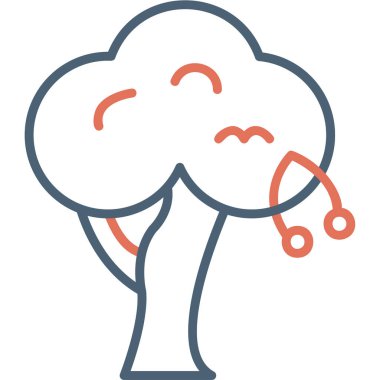 Mantar. Web simgesi basit illüstrasyon