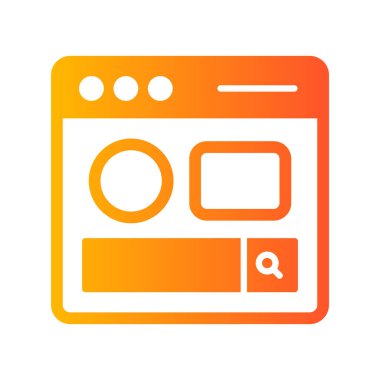 vector illustration of Search Page icon