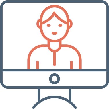 Bilgisayar. Web simgesi basit illüstrasyon 