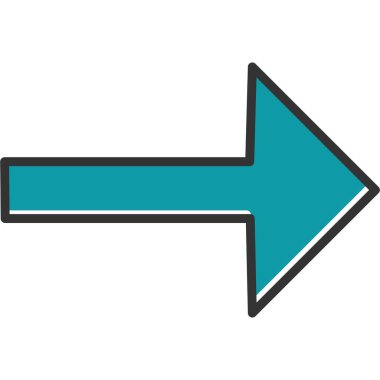 Sağ Ok simgesi, vektör illüstrasyonu