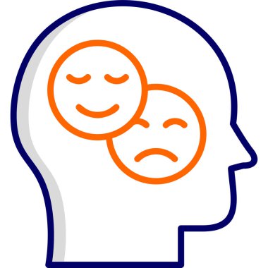 Çift kutuplu modern ikon vektör illüstrasyonu