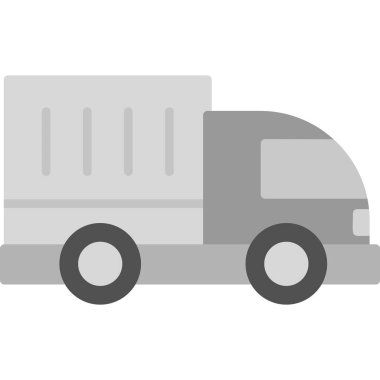 Kamyon. Web simgesi basit tasarım