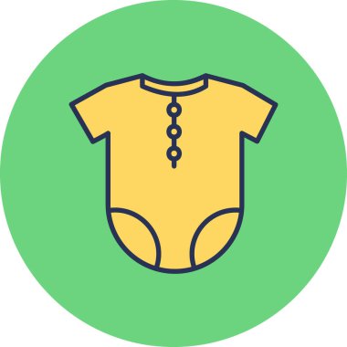 bebek giysisi ikonu vektör illüstrasyonu