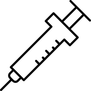 Şırınga. Web simgesi basit illüstrasyon