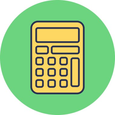 muhasebe, hesap makinesi, vektör illüstrasyonu.