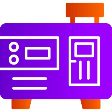 Jeneratör web simgesinin vektör illüstrasyonu