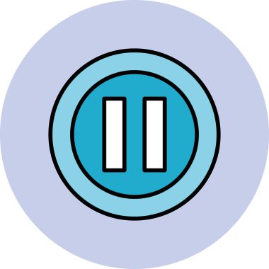 Soyut arka grupta izole edilmiş simgeyi duraklat