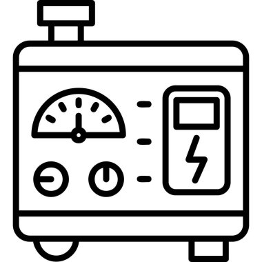 Jeneratör web simgesinin vektör illüstrasyonu