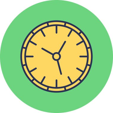 Saat zamanı, akıllı telefon aygıtının dijital illüstrasyonu 