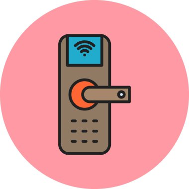 Akıllı Kapı simgesinin vektör çizimi