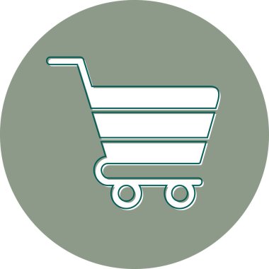 Cart modern simgesi, vektör illüstrasyonu