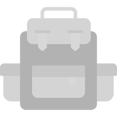 Sırt çantası. Web simgesi basit illüstrasyon