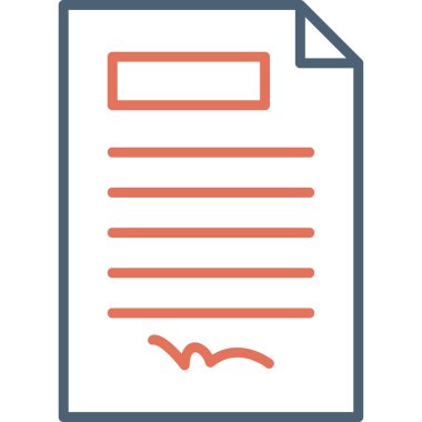 Contract icon, vector illustration simple design