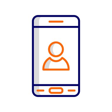 simple icon, Mobile user Profile logo on screen 