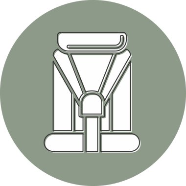 Bebek oto koltuğu modern simgesi, vektör illüstrasyonu