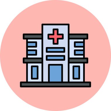 Hastane. Web simgesi basit tasarım