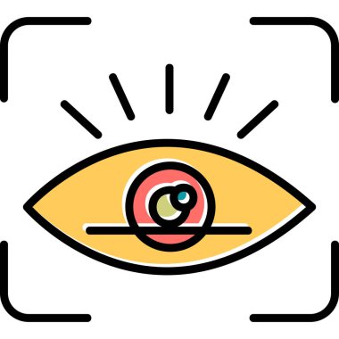 Göz. Web simgesi basit illüstrasyon