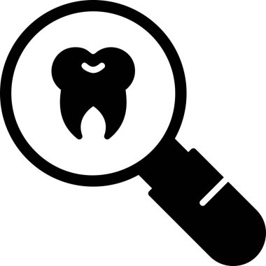 Diş kontrolü modern simge, vektör illüstrasyonu