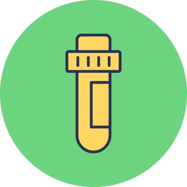 test tübü web simgesi basit tasarım