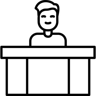 Adamım. Web simgesi basit illüstrasyon