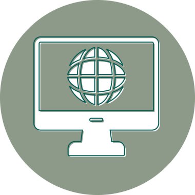 Genel çevrimiçi modern simge vektör illüstrasyonu