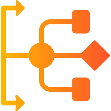 Akış çizelgesi simgesi, modern tasarım illüstrasyonu