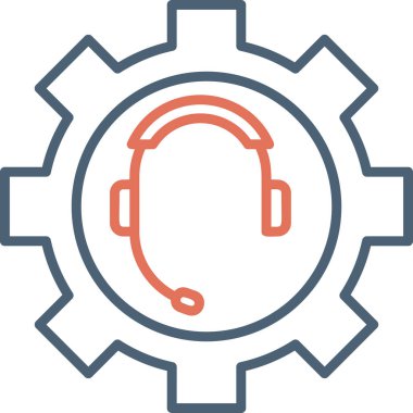 Destek. Web simgesi basit illüstrasyon