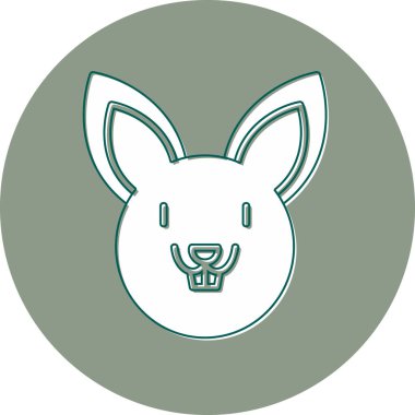 Şirin tavşan ağı simgesi basit bir illüstrasyon