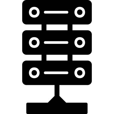 Sunucu. Web simgesi basit illüstrasyon