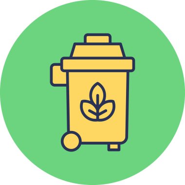 Trash bin icon, vector illustration simple design