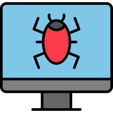 Computer Virus icon modern vector illustration