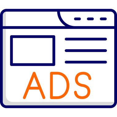 Reklam web simgesi basit illüstrasyon