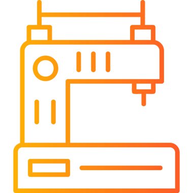 Dikiş makinesi simgesinin vektör çizimi