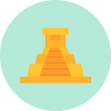 Piramit. Web simgesi basit illüstrasyon