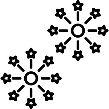 Havai fişek web simgesinin vektör çizimi