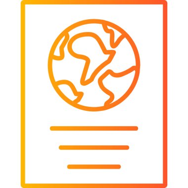 Pasaport simgesi. Basit resimleme 